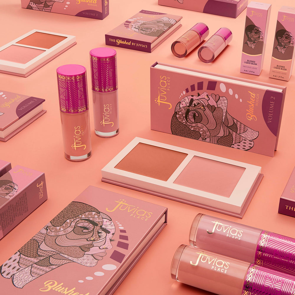 Juvia's Place Blushed Duo Blush powder finish delivers a fresh matte glow.