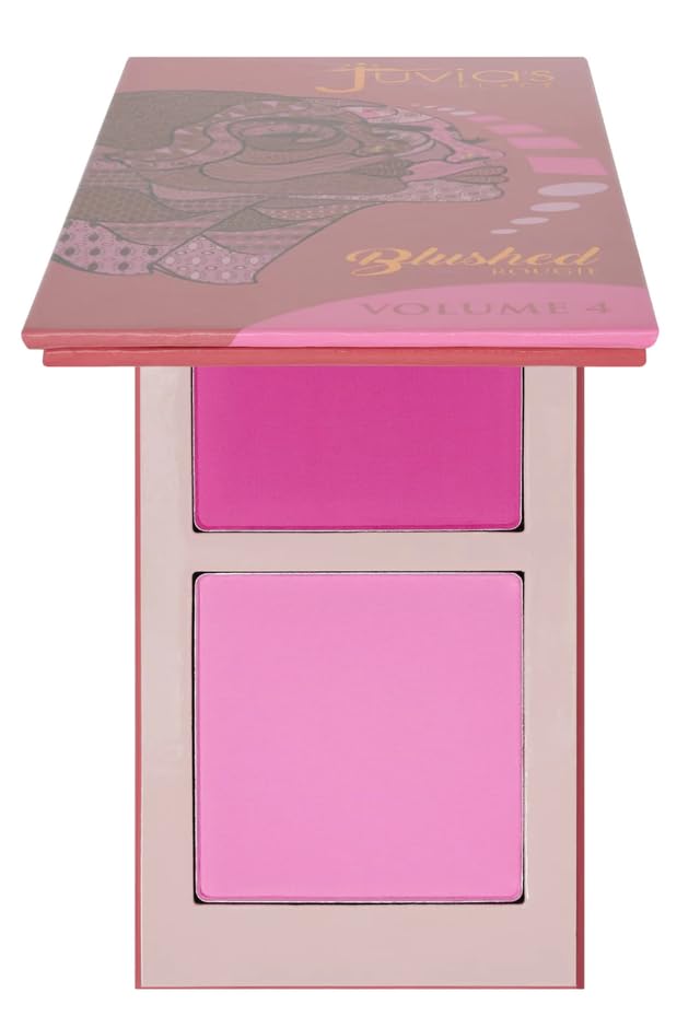 Juvia's Place Blushed Duo Rosy palette close-up for a natural, lasting flush.