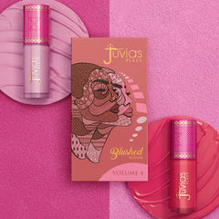 Dewy finish close-up on the skin with CoralRose blush