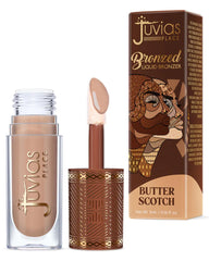 Juvia's Place Bronzed Liquid Bronzer Butterscotch bottle shows silky texture for natural contour