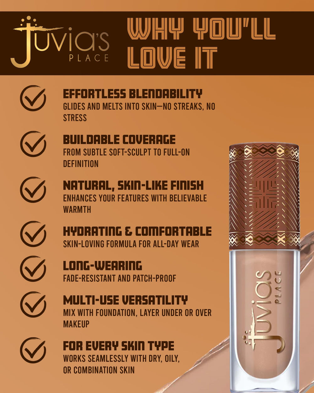 Juvia's Place Butterscotch swatch reveals golden undertones for sunlit warmth