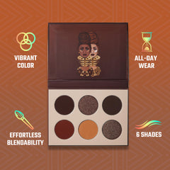 Tan shade swatches from Juvia's Place The Chocolates palette for warm, everyday looks