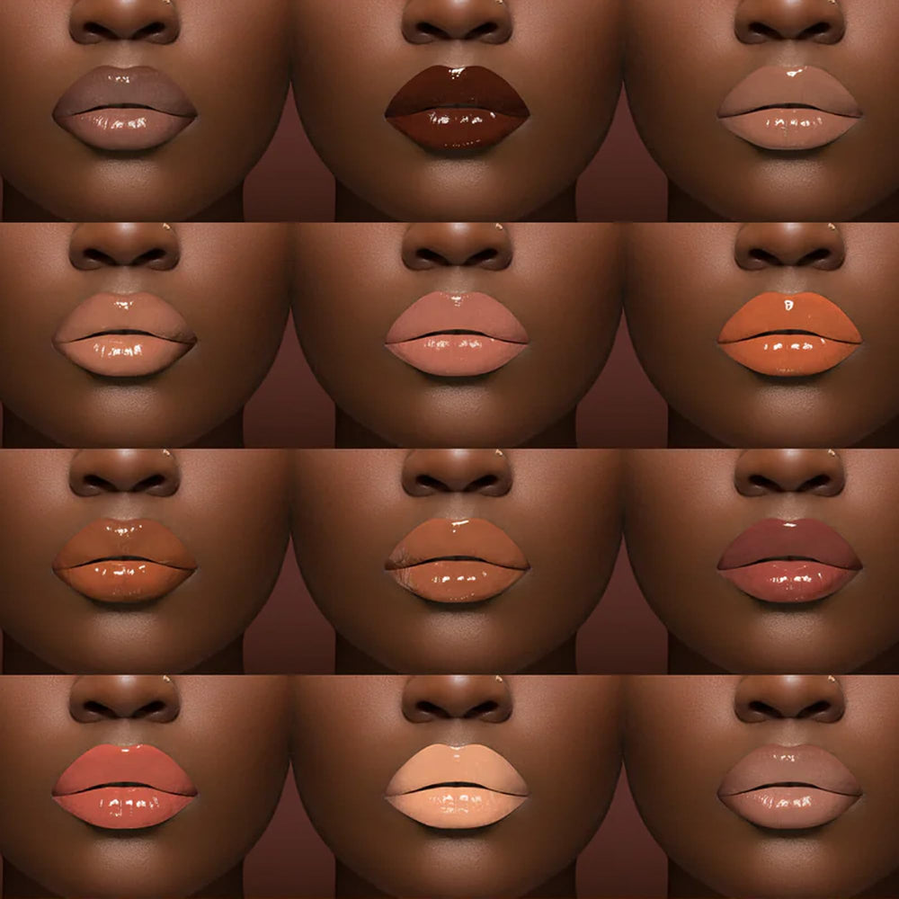 Juvia's Place Coffee Shop Lip Gloss Butterscotch smooth texture on lips.