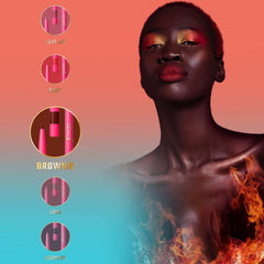 Juvia's Place Coffee Shop Luxe Lip Liner Brownie pairs with matte lipstick for extended wear.