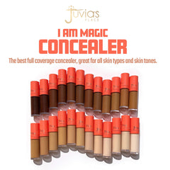 Juvia's Place I Am Magic Concealer J23 fair under-eye swatch demonstrates brightening and full coverage.