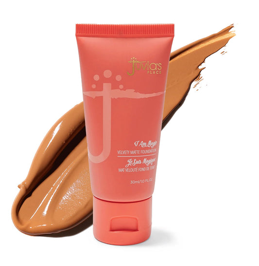 Juvia's Place I Am Magic foundation bottle close-up showing smooth texture
