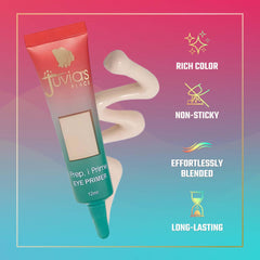 Juvia's Place i Prep, i Prime easy to apply on lids for seamless base.