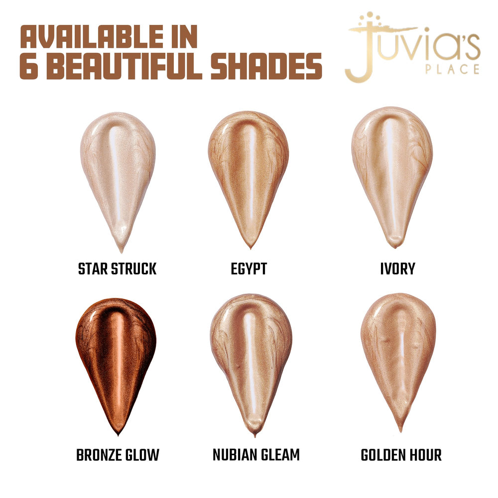 Juvia's Place Nubian Glow Star Struck cheek highlight adds radiant definition