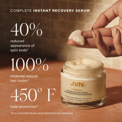 JVN Neem Seed Extract label close-up suggests calming scalp support.