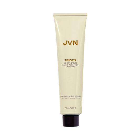 JVN No Heat Complete Air Dry Cream bottle showcasing silicone-free formula for soft, natural waves