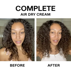 Day-two frizz control using JVN No Heat Complete Air Dry Cream