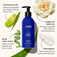 JVN Nurture Hydrating Conditioner bottle smoothing ends.