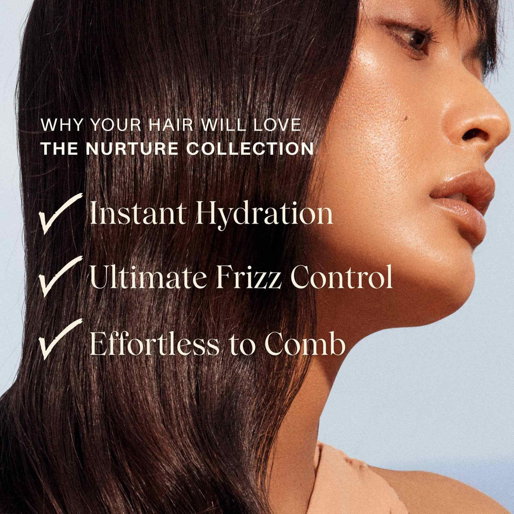JVN Nurture Hydrating Shampoo lather close-up—hydration begins at the scalp.
