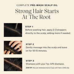 JVN Pre-Wash Scalp Oil soothing-texture highlights comfortable, lightweight feel during use.