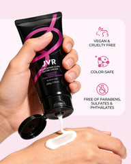 Hair with defined curls after applying JVR Curl Cream close-up.