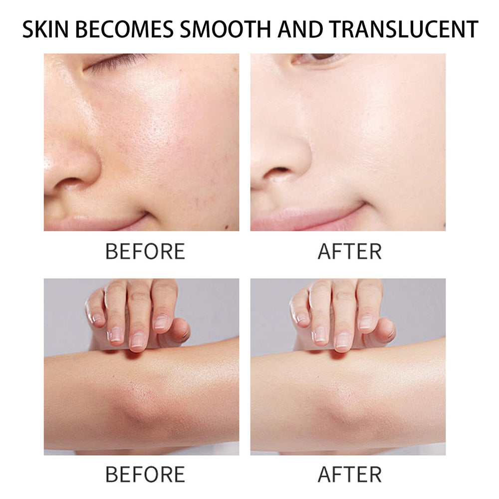 JXSVR Exfoliating ingredients like kojic acid and turmeric visible on label.