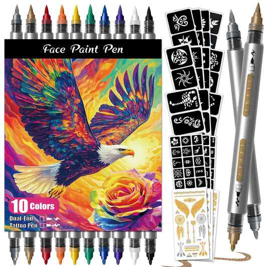 K KERNOWO dual-end tattoo markers close-up for precise detailing