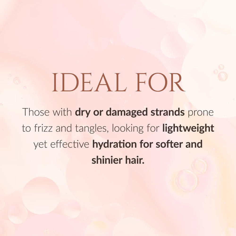 K Kerotin detangler enriched with apple cider vinegar for protection.