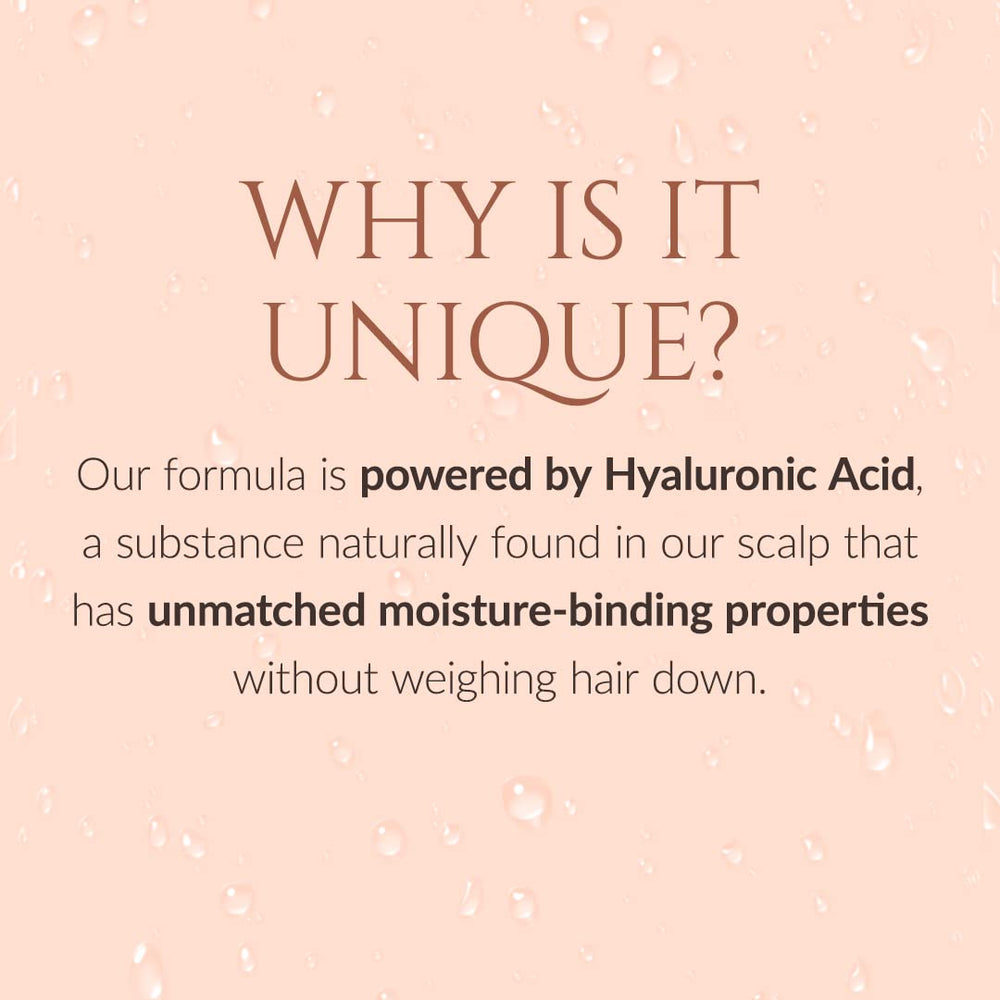 K Kerotin detangler with hyaluronic acid for weightless hydration.