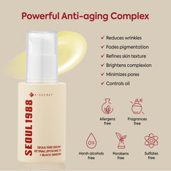 Texture swirl of retinal serum showing lightweight formula