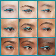 K7L Blue Eyeliner pencil tip close-up highlighting sharp precision.