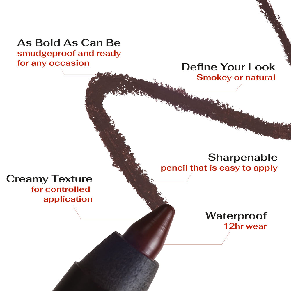 K7L Dark Brown Eyeliner smudge-proof design keeps lines intact all day.