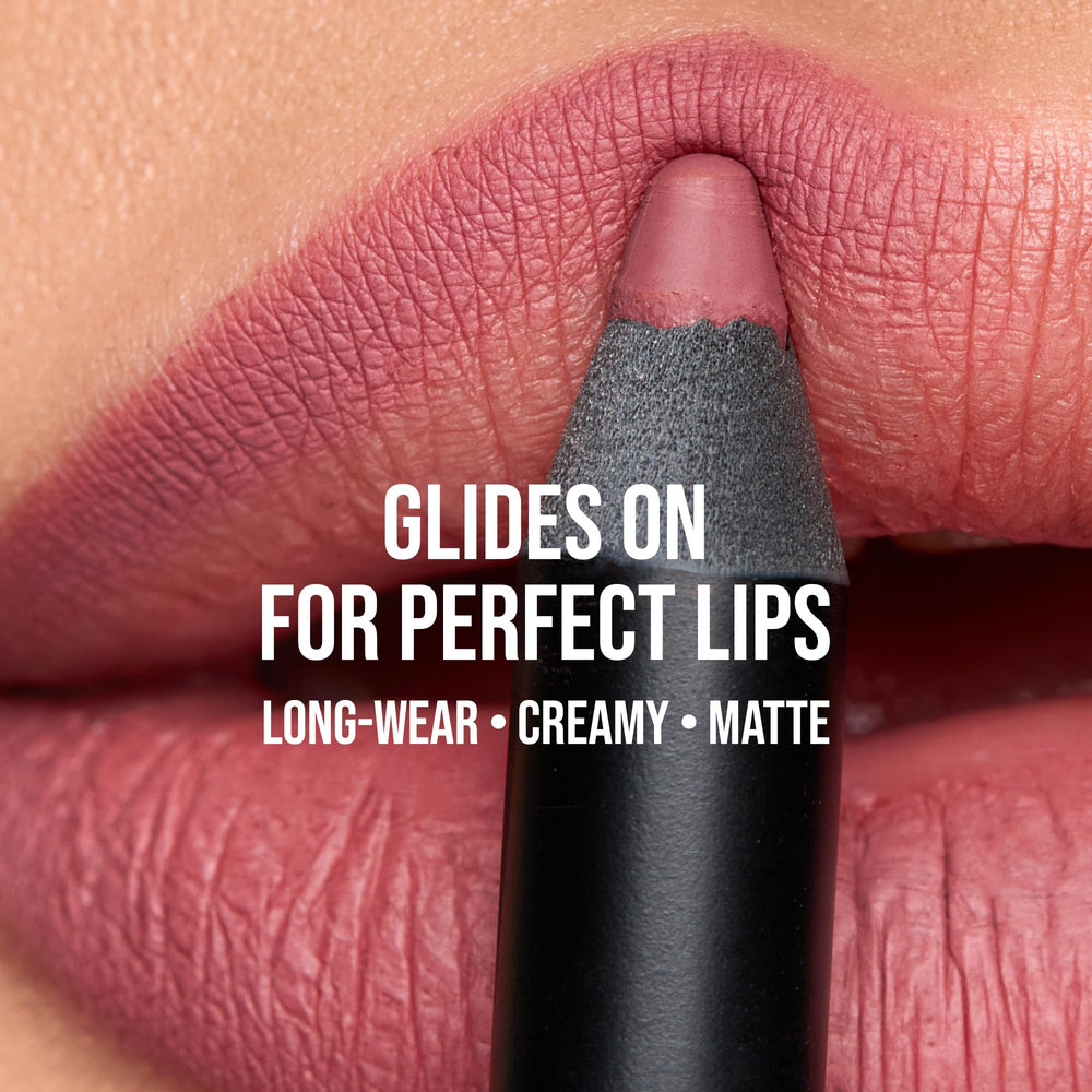 K7L Dark Pink Lip Crayon Buff lip outline application demonstrates precise definition