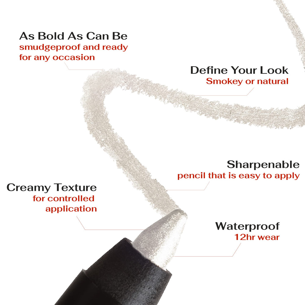 K7L Silver Shimmer Eyeliner swatch on arm reveals metallic glow.