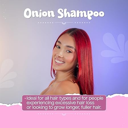 Kaba Onion Shampoo ingredients close-up features keratin and natural extracts.