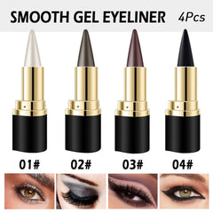 Close-up of Kaely gel eyeliner pencils showing creamy texture for smooth application