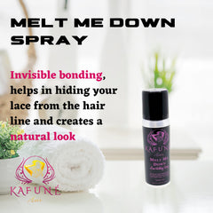 Kafune Amor Hair Melt Me Down leaves a flake-free finish on lace wigs.
