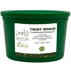 KAGA Pure O Natural Neatbraid gel in a 64oz jar for salon-strength hold and shine