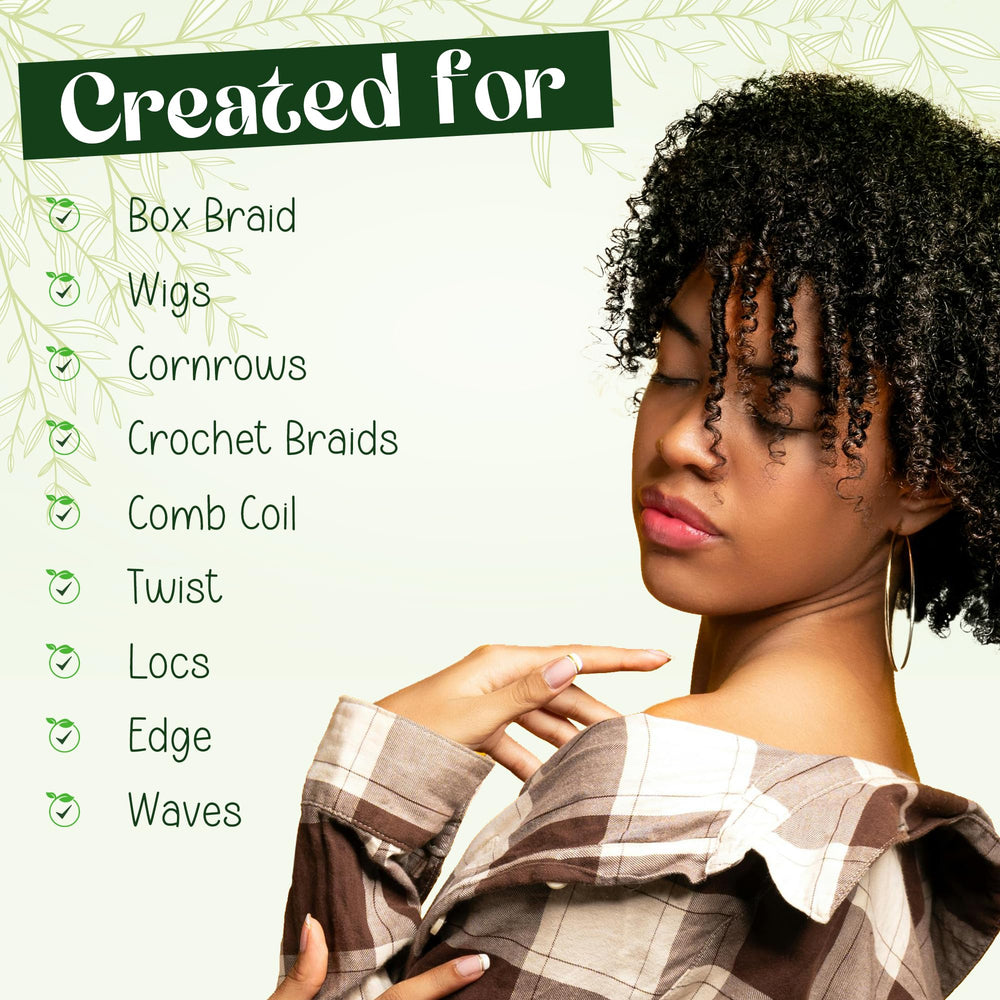 KAGA Pure O Natural Neatbraid Gel edges defined for sleek styles