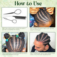 KAGA Pure O Natural Neatbraid Gel packaging display for store