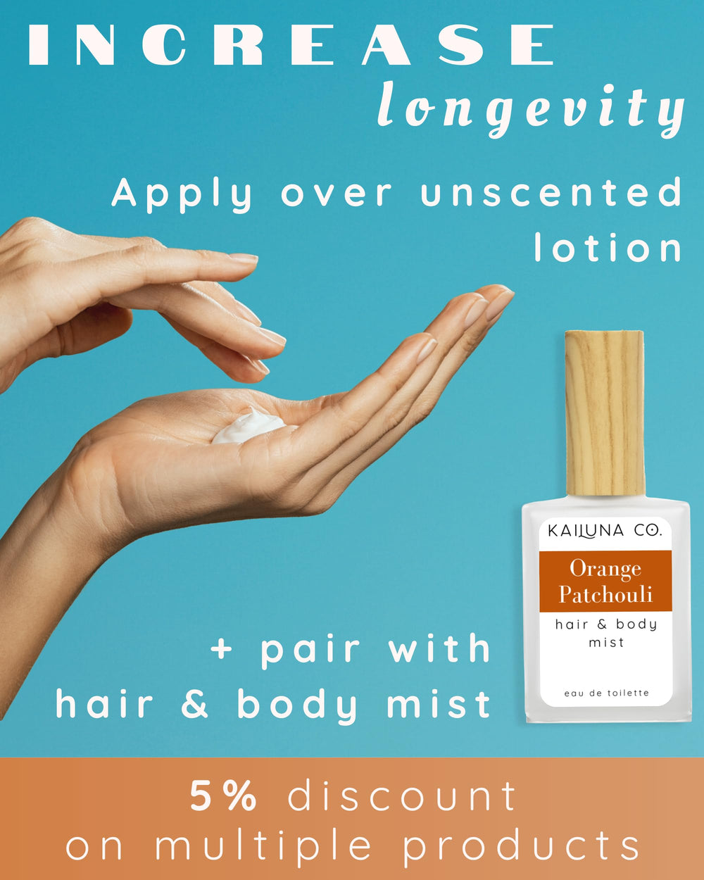 Kailuna Co. Orange Patchouli with jojoba oil illustrating skin-friendly plant blend