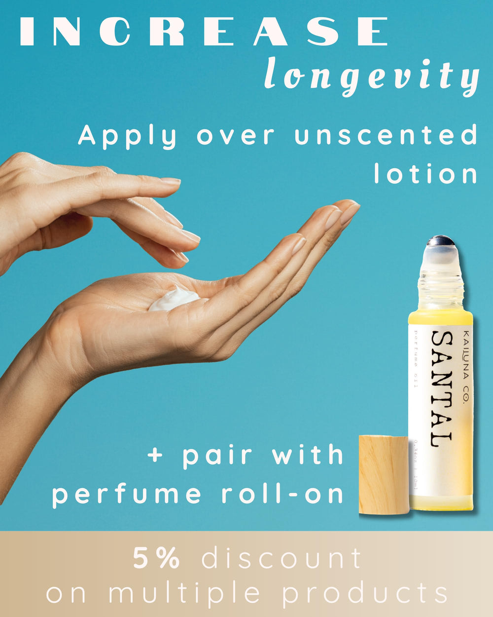 Kailuna Co. Santal mist label design with modern gifting appeal