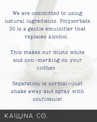 Kailuna Co. Santal mist handmade in California in small batches