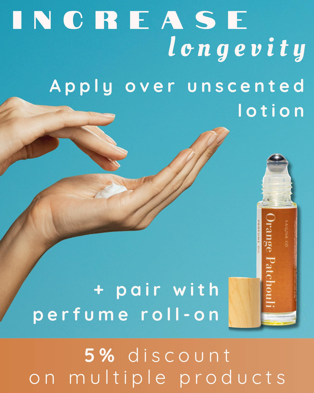 Kailuna Co. Orange Patchouli Mist label close-up emphasizes handmade California craftsmanship.