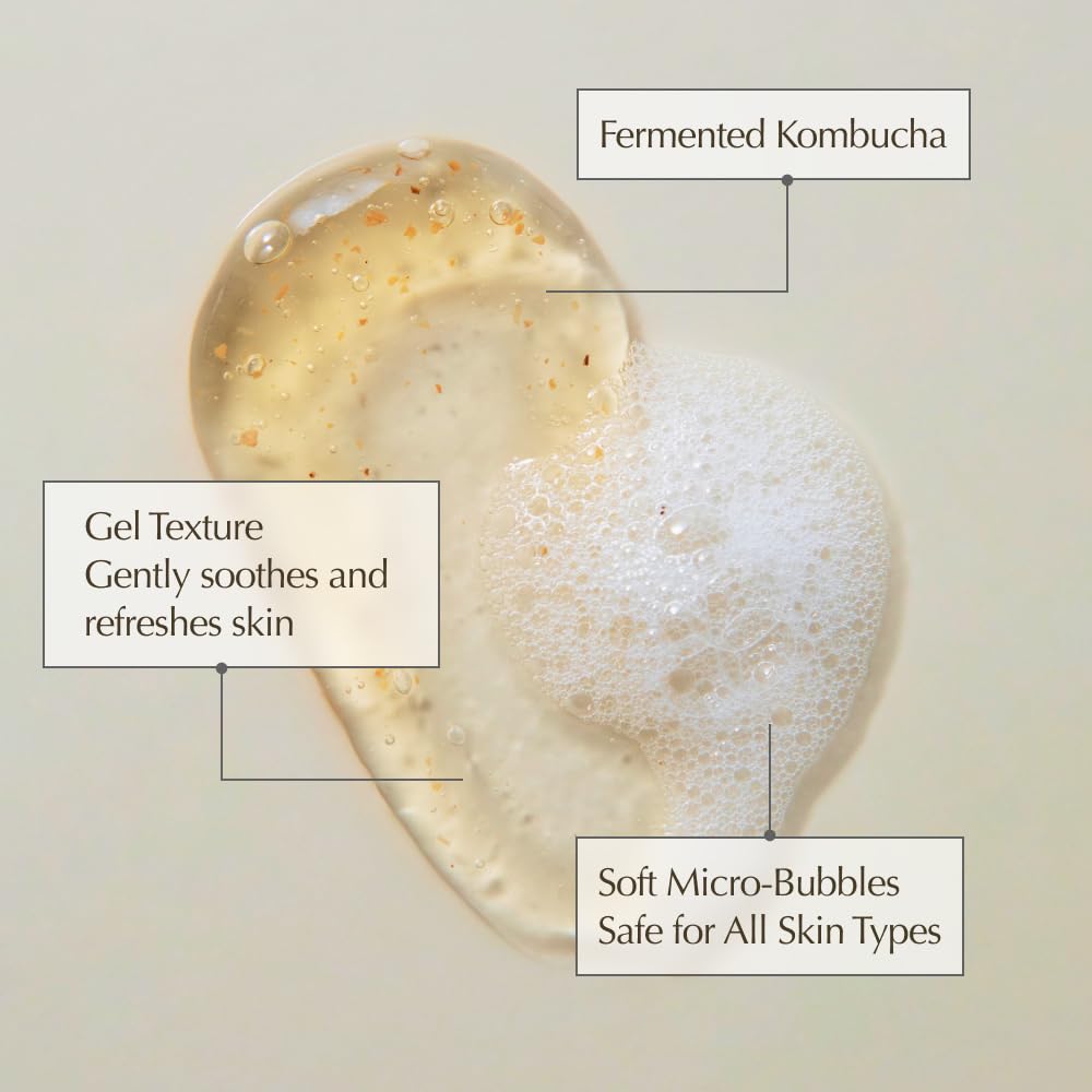 KAINE cleanser foam closeup showing rich lather for deep cleansing