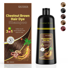 KAISASA Hair Dye Shampoo packaging signals easy at-home gray coverage