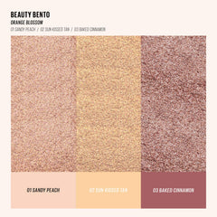 Kaja Bento Orange Blossom closeup emphasizes travel size convenience in a bite sized kit.