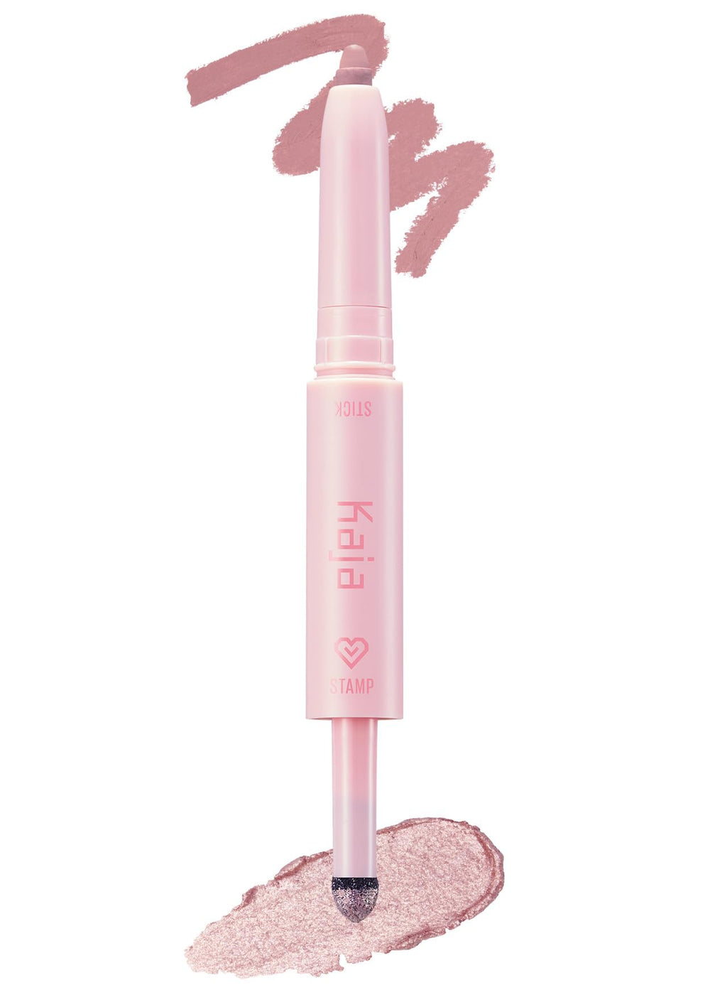 KAJA Wink Dazzle 05 Petal Prism matte cap close-up, showcasing creamy, blendable texture.
