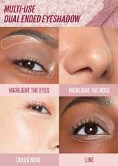 KAJA Wink Dazzle 05 Petal Prism eyelid swatch shows soft color blend.
