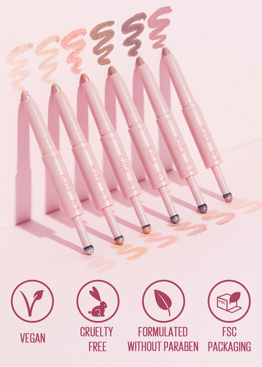 KAJA Wink Dazzle 05 Petal Prism application on eyes demonstrates versatility.