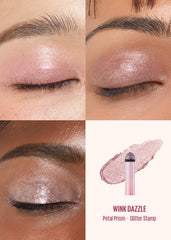 KAJA Wink Dazzle 05 Petal Prism jojoba-argan oil-infused formula close shot.