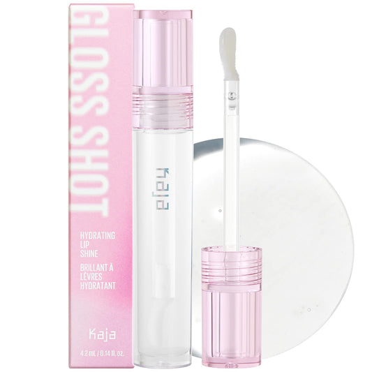Kaja Gloss Shot 01 Crystal Clear bottle close-up showing high shine finish