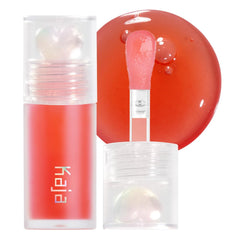 KAJA Juicy Glass Lip Oil Raspberry Refresher bottle showing hydrating shine and smooth finish.