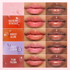 Kaja Juicy Glass Lip Oil instant glow for day or night routines.