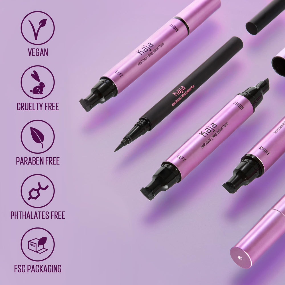 KAJA smudge-proof waterproof formula ensures long-lasting wear.