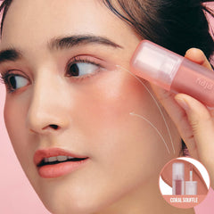 KAJA Whipped Dream swirl blend demonstrates seamless application for eyes and cheeks.